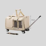 Expandable Large Cat Carrier Bag With Wheels Trolley - Image 10