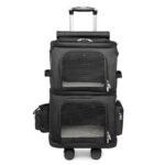 Double Layer Cat Carrier Bag With Wheels 4 Color Backpack - Image 8