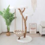 Solid Wooden Cradle Cat Tree Climbing Frame - Image 2