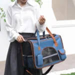 Cat Carrier Bag Foldable Tote 3 Color Handbag - Image 4
