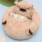 Green Monster Cat Sofa Fluffy Cat Bed Couch - Image 12
