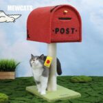 Cute Postbox Cat Climbing Frame Bed All In One Cat Tree