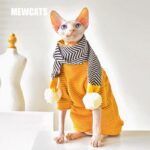 Striped Warm Sphynx Cat Bottom Shirt Clothes