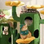 Deluxe Large Cactus Solid Cat Tree Climbing Frame - Image 2