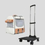 Cat Carrier Backpack Expandable Bag with Wheels - Image 9