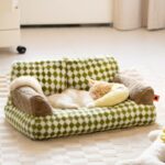 New Large Retro Diamond Grid Cat Bed Couch Sofa - Image 4