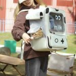 Milk Cat Carrier Bag Foldable Hiking Backpack - Image 6
