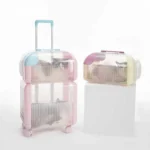 Macaroon Cat Trolley Carrier for Two Cats on Wheels