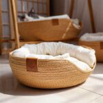 Cooling Cat Bed Hand Made Wicker Nest - Image 6