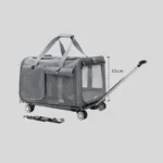 Expandable Large Cat Carrier Bag With Wheels Trolley - Image 7