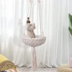 Cat Hammock Nest Handmade Cotton Rope Swing Bed - Image 18