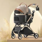 Luxury Detachable Cat Carrier Rolling Stroller - Image 8