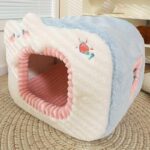 Warm Cat Litter 2 Color Cat Bed Cave - Image 2