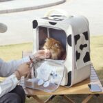 Milk Cat Carrier Bag Foldable Hiking Backpack - Image 3