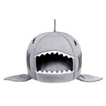 Grey Shark Cat Bed Sponge Pet Cave - Image 11