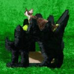 Halloween  Gothic Cat Bed Hammock Green Scratching Board - Image 6