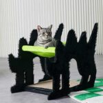 Halloween  Gothic Cat Bed Hammock Green Scratching Board - Image 10
