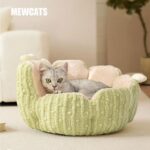 Small Cactus 2 Color Fluffy Warm Cat Bed