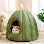 Pumpkin Cat Bed Sleeping House 3 Color Cat Cave - Image 2