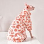 Pink Leopard Print Sphynx Cat Sweatshirt Clothes - Image 4