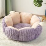 Small Cactus 2 Color Fluffy Warm Cat Bed - Image 5