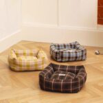 Vintage Plaid Cat Sofa Square Cat Bed - Image 6