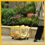 School Bus Carrier With Wheels Trolley for 2 Cats - Image 10