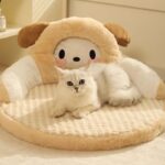 Bear Cat Bed Mat Fluffy Pemovable Pet Pad - Image 7