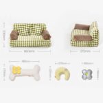 New Large Retro Diamond Grid Cat Bed Couch Sofa - Image 6