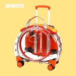 Cat Carrier Backpack With Wheels Transparent Trolley Case