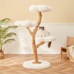 Clouds Deluxe Solid Wood Cat Tree Climbing Frame - Image 2