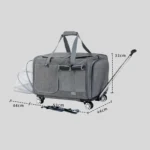 Expandable Large Cat Carrier Bag With Wheels Trolley - Image 11