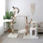 Solid Wooden Cradle Cat Tree Climbing Frame - Image 9