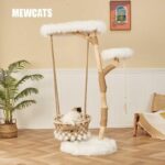 Solid Wooden Cradle Cat Tree Climbing Frame