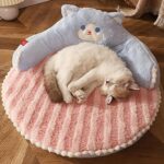 Bear Cat Bed Mat Fluffy Pemovable Pet Pad - Image 5