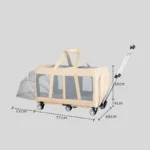 Expandable Large Cat Carrier Bag With Wheels Trolley - Image 15