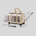 Expandable Large Cat Carrier Bag With Wheels Trolley - Image 9