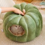 Pumpkin Cat Bed Sleeping House 3 Color Cat Cave - Image 5
