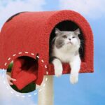 Cute Postbox Cat Climbing Frame Bed All In One Cat Tree - Image 7