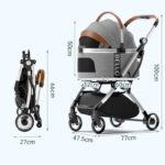 Luxury Detachable Cat Carrier Rolling Stroller - Image 14