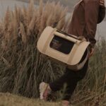 Cat Carrier Bag Folded Tote Khaki Large Bag - Image 4