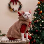 Hairless Cat Clothes Christmas Elk Vest Hoodie - Image 3