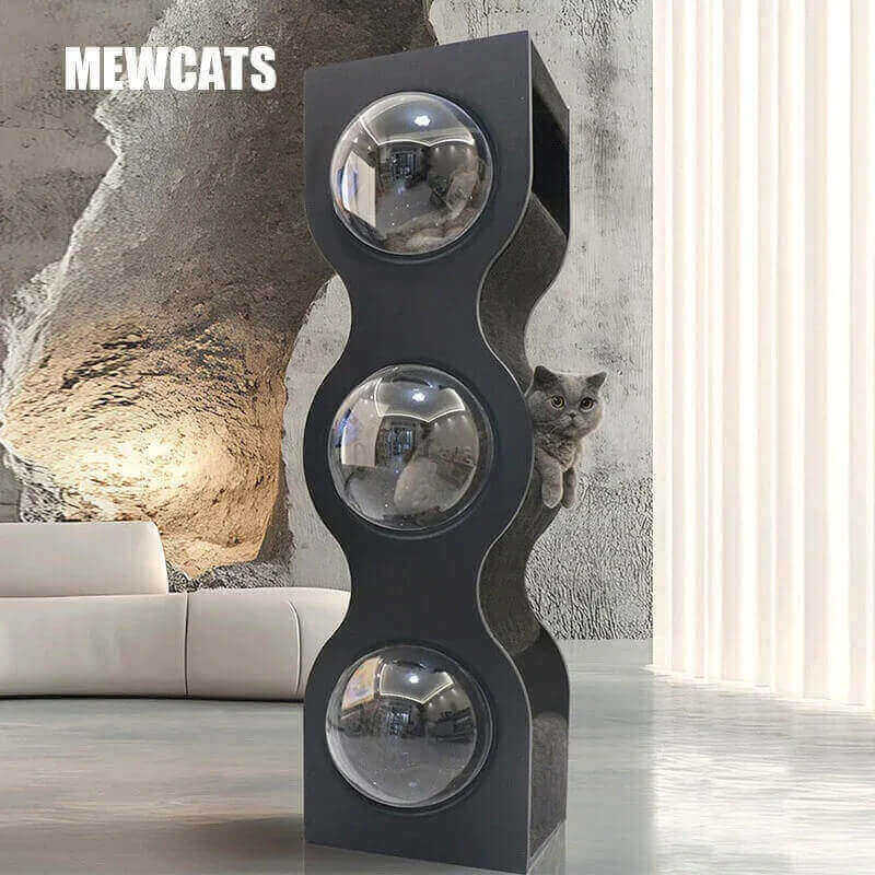 94b34bd683291c8f7fe0d96df1a35522b6da288a6d92862f4668e76526edbcc0.jpg Luxury Minimalist Cat Climbing Tree Scratching Bed - Image 1