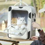 Milk Cat Carrier Bag Foldable Hiking Backpack - Image 2