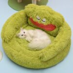 Green Monster Cat Sofa Fluffy Cat Bed Couch - Image 10