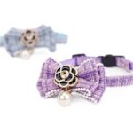Camellia Cat Collar with Pearls - Image 2