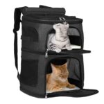 Double Layer Cat Carrier Bag With Wheels 4 Color Backpack - Image 3
