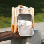 Portable Cat Travel Carrier Backpack 2 Color Cat Bag - Image 9