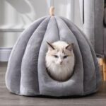 Pumpkin Cat Bed Sleeping House 3 Color Cat Cave - Image 8