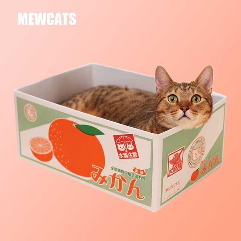 a375d2e127c0d4ceacf04572c8b1ba6ab287ca0f0c24bc2157c14a489513b073.jpg Japanese Cat Scratching Board Included Carton Cat Bed - Image 1